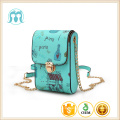 Guangzhou Wholesale Mode Rosa Frauen Damen Lange Kette Sling Bag Cross Body Taschen